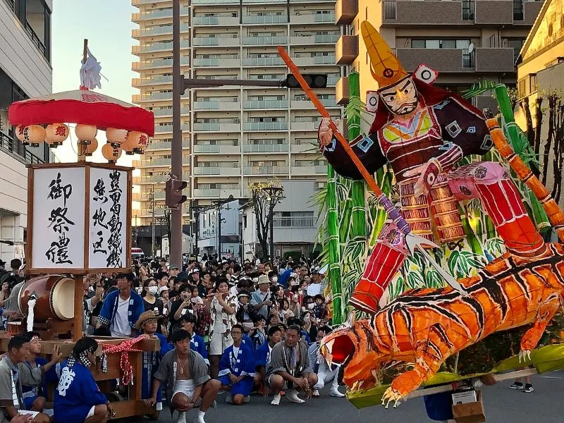 People Dancing During Matsuri Festival