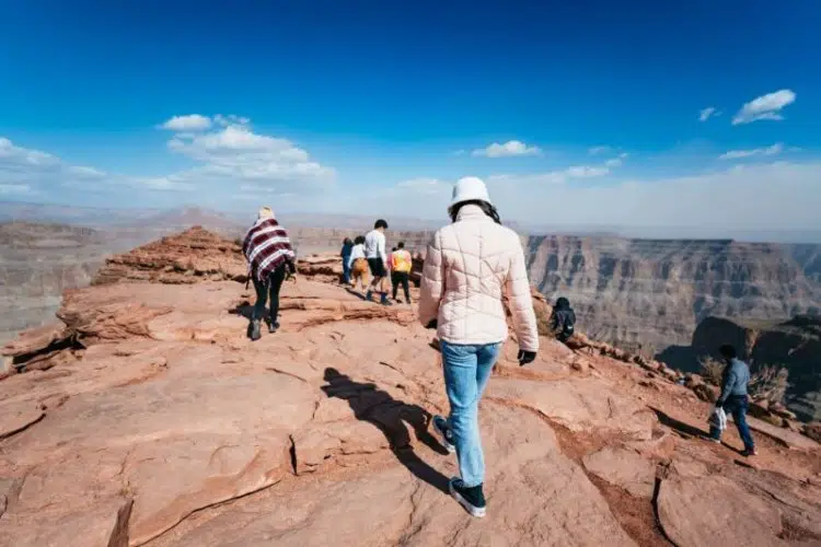 Tourist Hiking in Grand Canyon