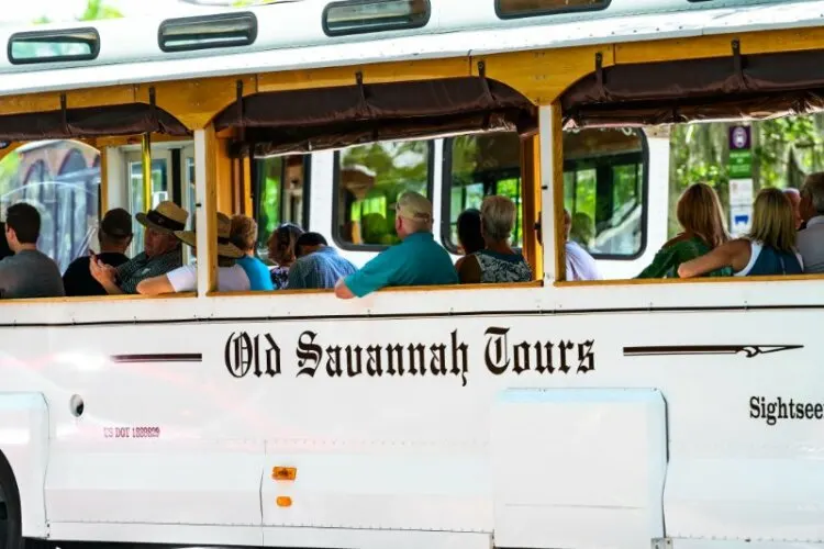 Side view of Savannah bus