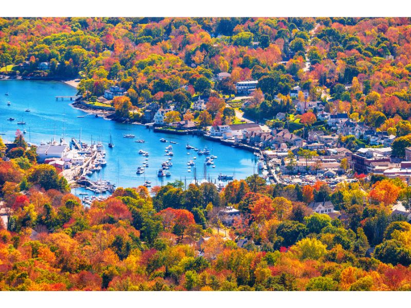  View from Mount Battie overlooking Camden harbor, Maine