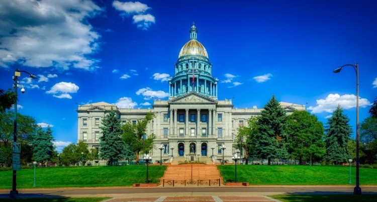 Colorado State Capitol and Skyline