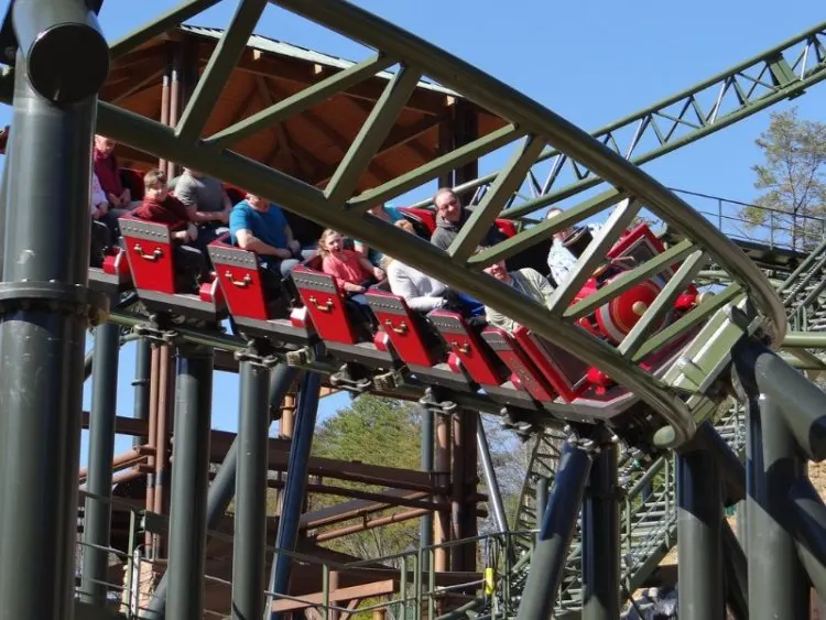 Dollywood Theme Park Roller Coaster Ride