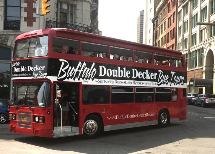 Side view of Double Decker Buffalo NY