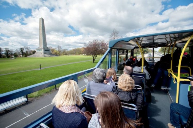 Tourists on a Dublin Bus Tour