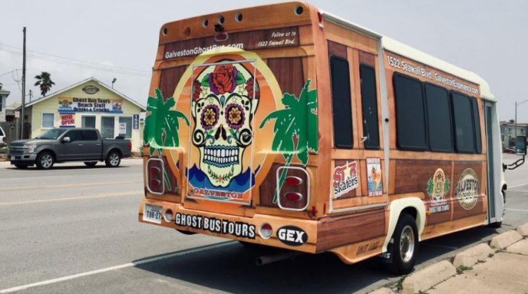 Bus for Galveston Ghost Tour 