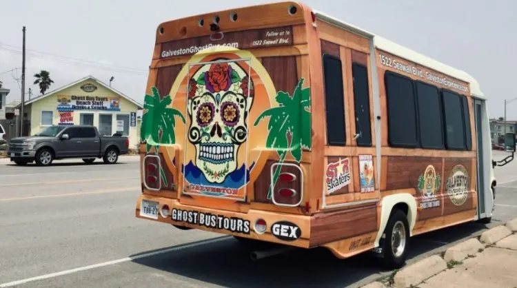 Bus for Galveston Ghost Tour 