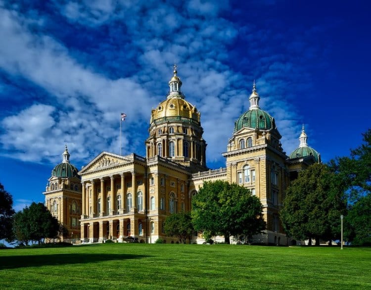 Iowa State Capitol and Skyline