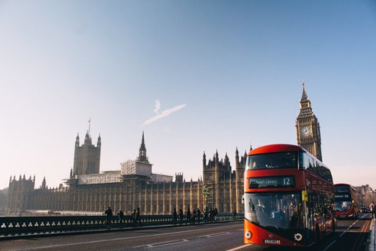 London Bus and Skyline