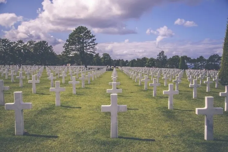 Graveyard in Normandy American Cemetery
