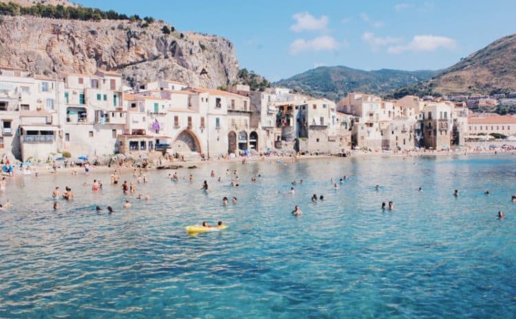 Swimming in Taormina, Sicily