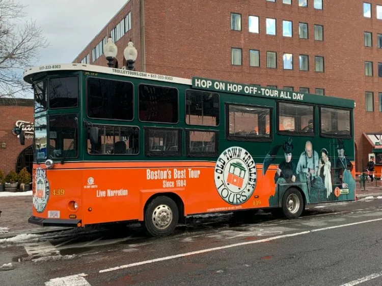 Side view of Hop on Hop off bus