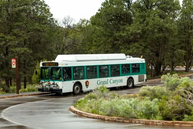 Bus Parked in Grand Canyon National Park