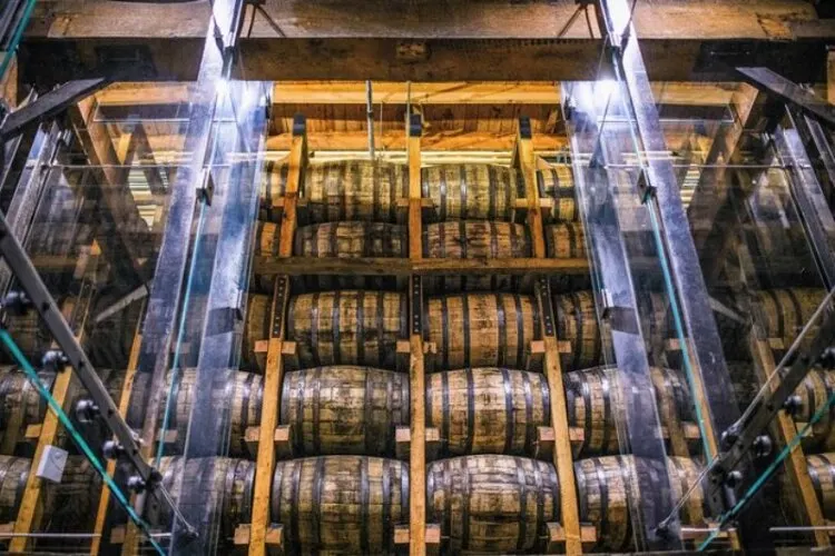 Closeup of view of Barrel at Jack Daniels Distillery