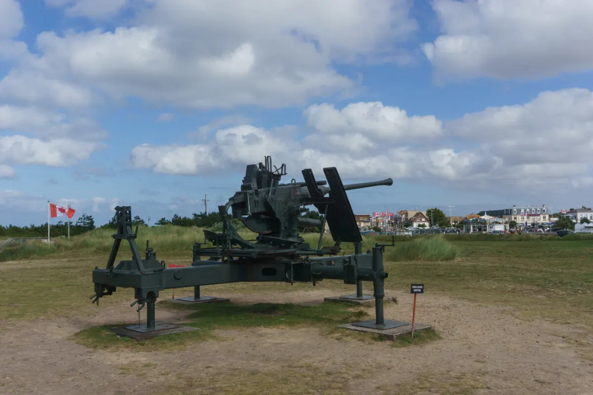  An old gun used during world war at Juno Beach Centre