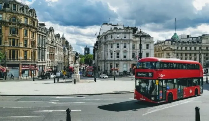 Bus on Central London