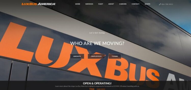 Lux Bus America Website