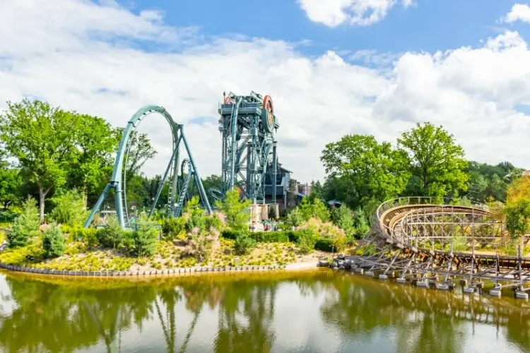 A view of the many joyrides and attractions at the Efteling