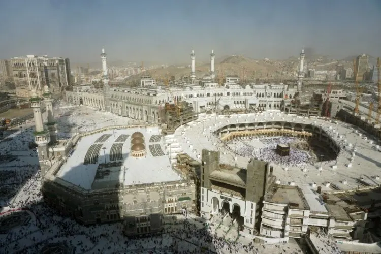 Aerial view of Great Mosque of Mecca
