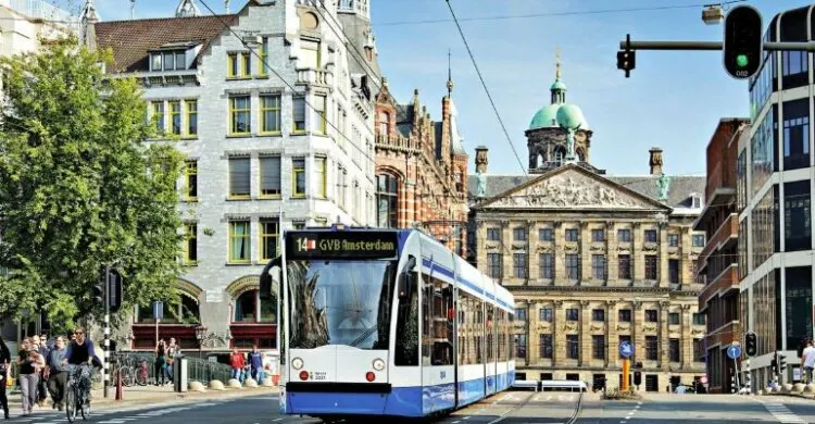 GVB Public Transport Bus in Amsterdam