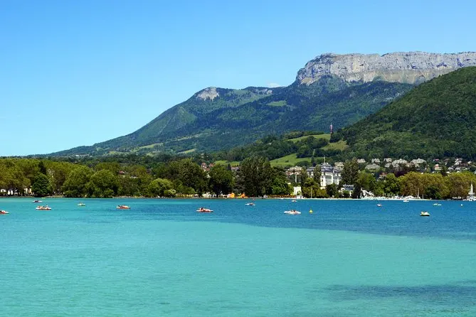 Lake annecy pristine blue waters