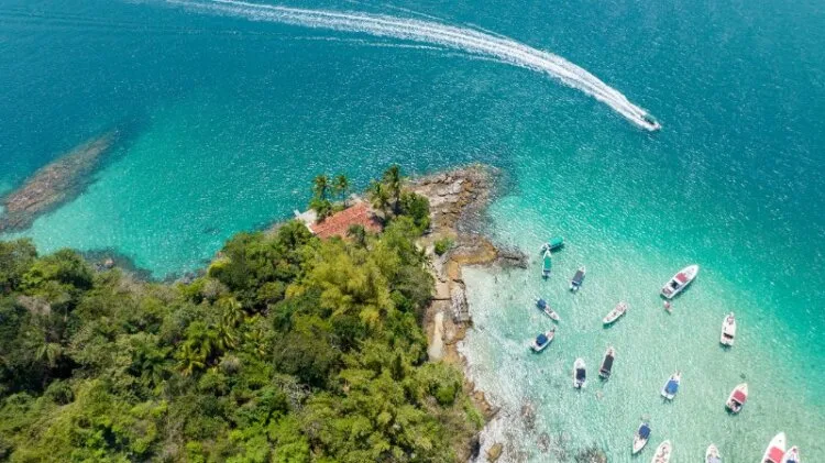 Aerial view of Ilha Grande