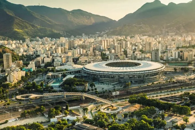 Aerial photo of Maracana Stadium