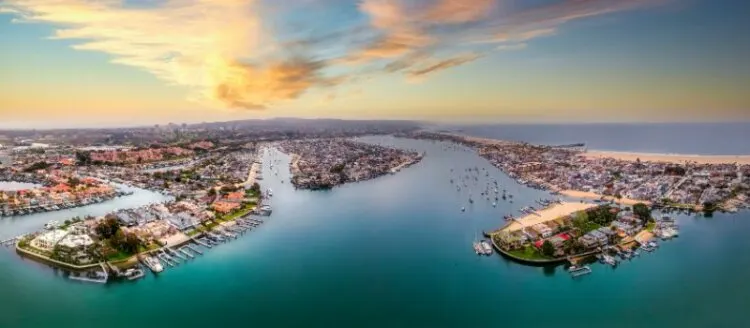 Aerial view of Newport Beach