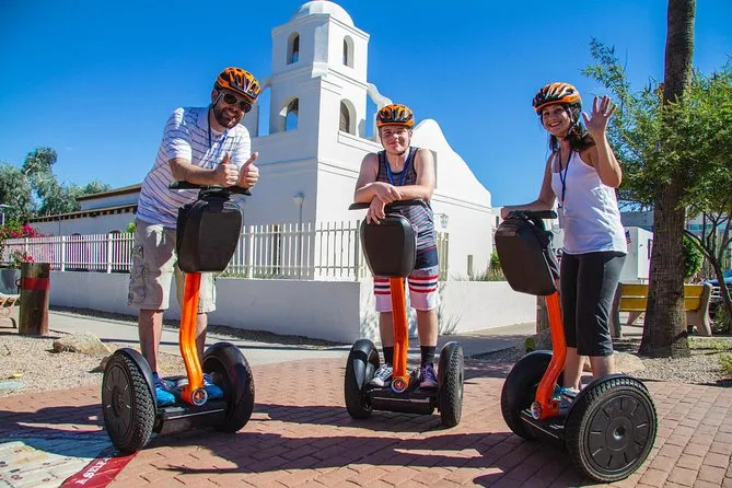 tourists on a segway for the old town tour in scottsdale