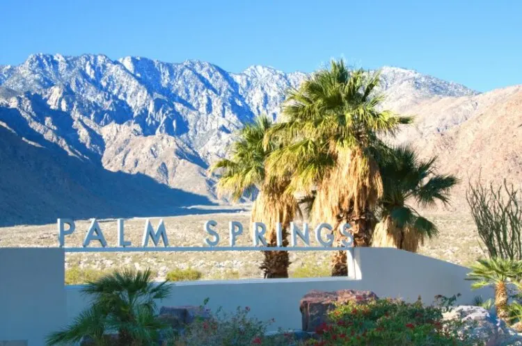 Palm Springs Sign on a wall