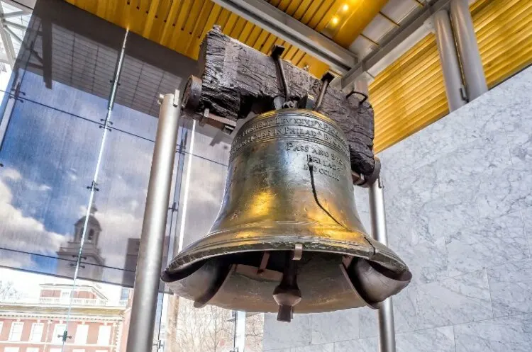 Closeup of The liberty bell