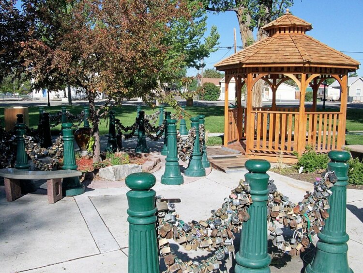 love locks from couples at Unionville