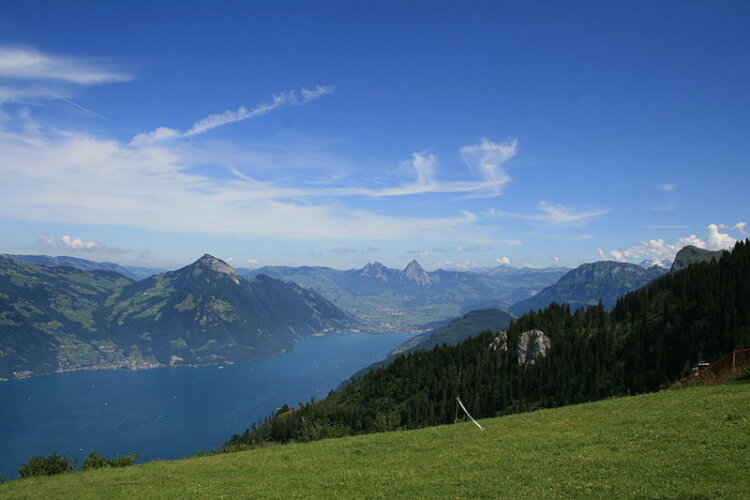Panoramic View of Lake Lucerne from Klewenalp