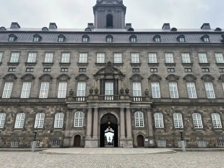 View of the Christiansborg Palace from afar