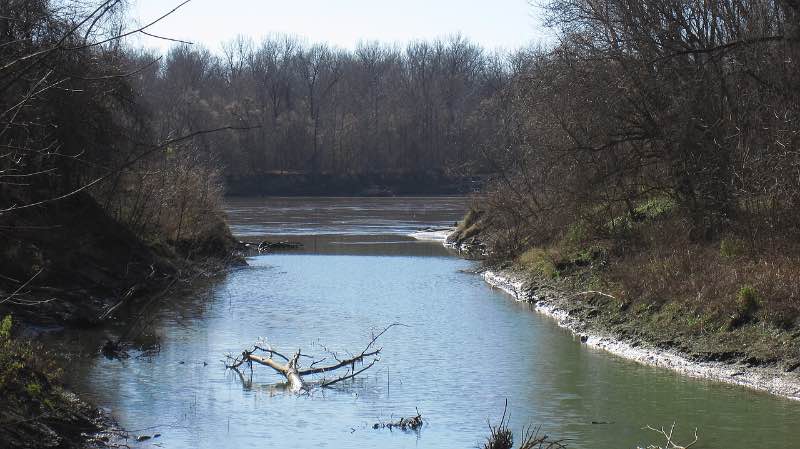 Bear Creek towards the Missouri River, Weston Bend State Park, Missouri