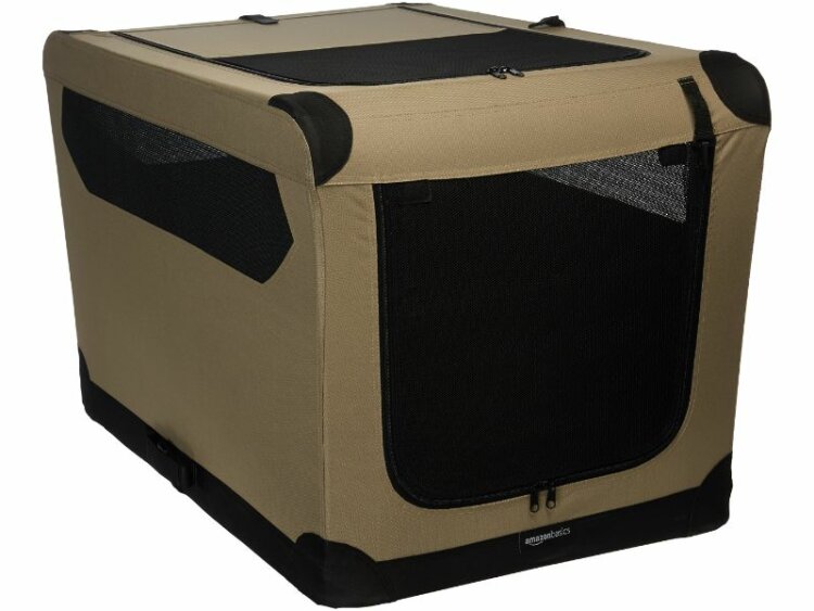 Amazon Basics 2-Door Collapsible Soft-Sided Folding Travel Crate
