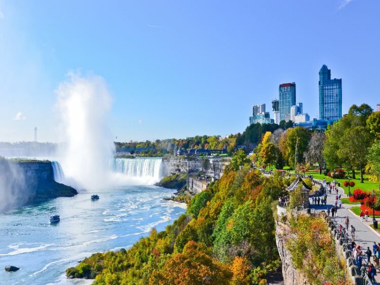 Niagara falls in autumn