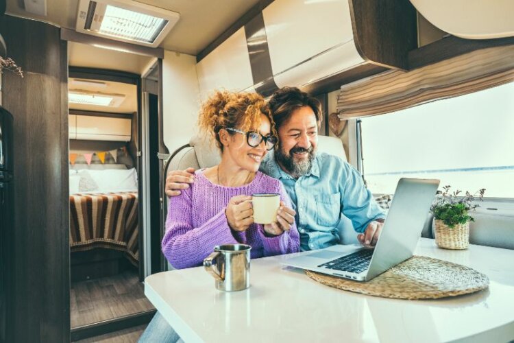 Couple living in a trailer 
