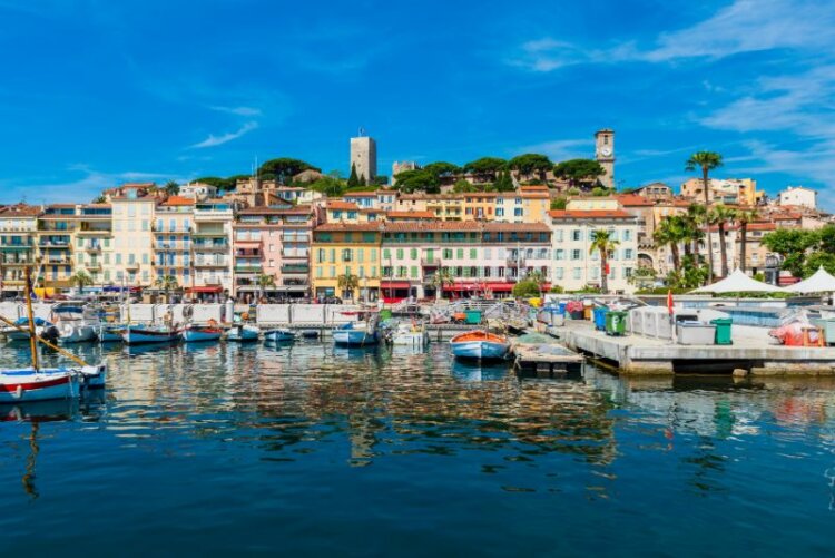 Marina and City Center of Cannes Southern France