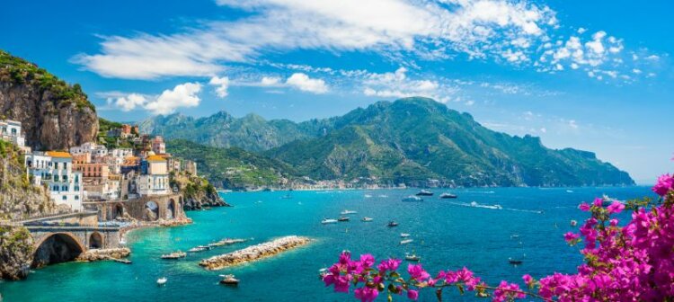 Sorrento coastal view in Italy