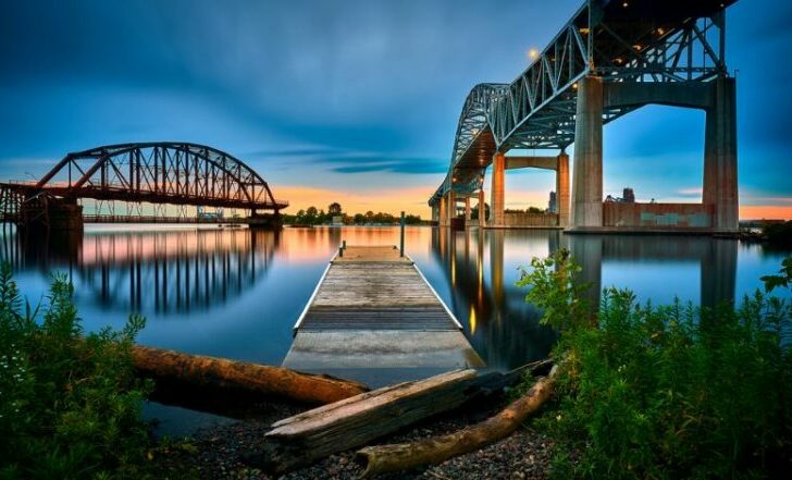 Steel bridge in Duluth, MN