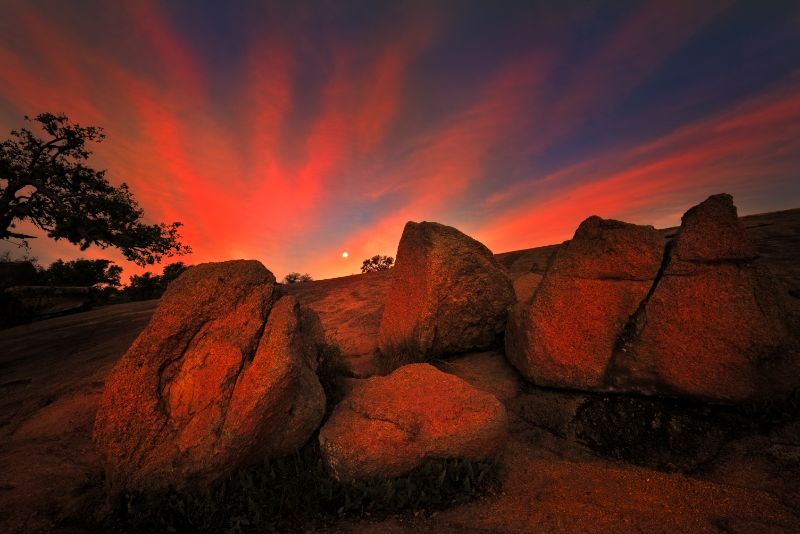 Sunrise at Enchanted Rock State Park TX