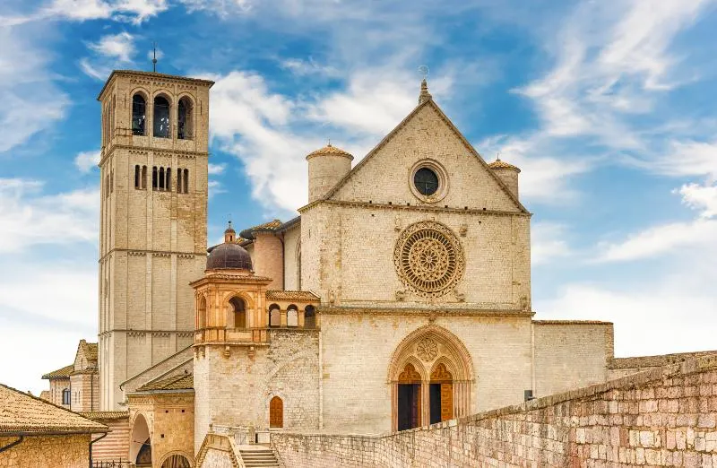 Facade of the Basilica of Saint Francis of Assisi, Italy