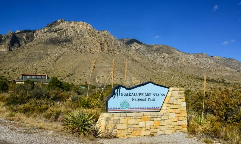 Guadalupe Mountains National Park signage