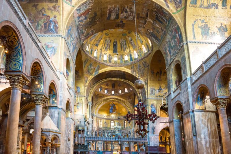 Luxury interior of Saint Mark's Basilica