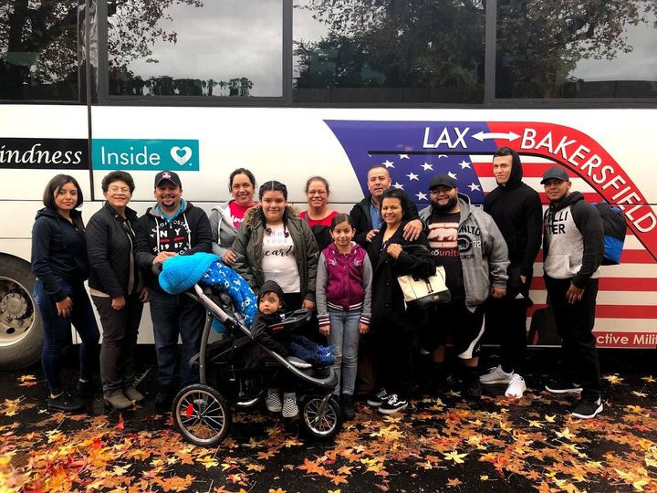 Tourists at Bakersfield Airport Bus