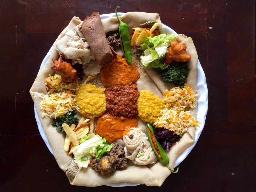 Colorful ethiopian food