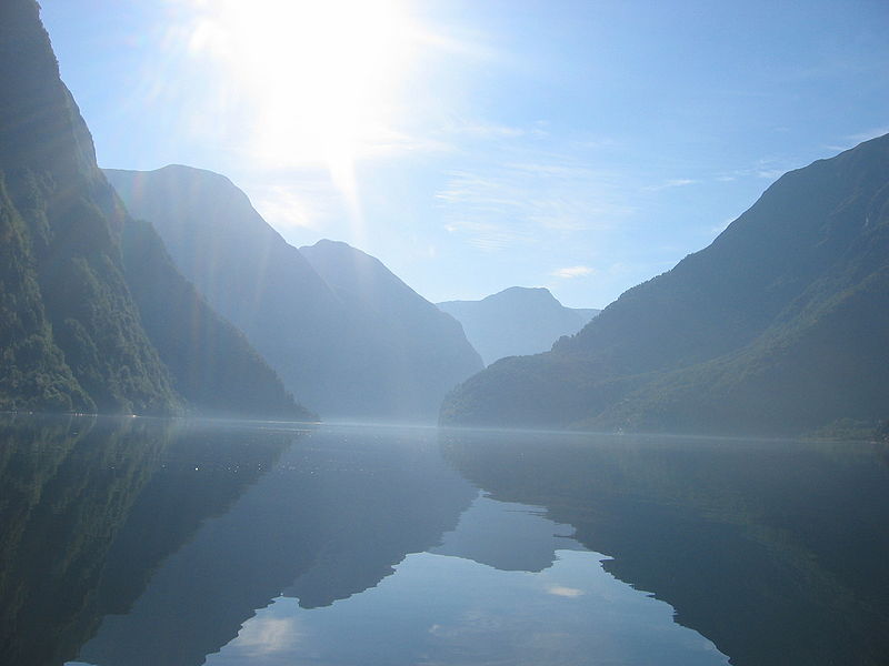 Picturesque view at Nærøyfjord in Norway bus tours