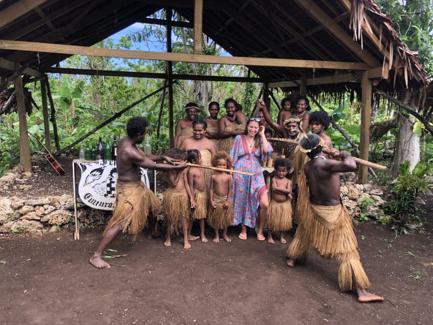 Friendly natives at Efate Round Island
