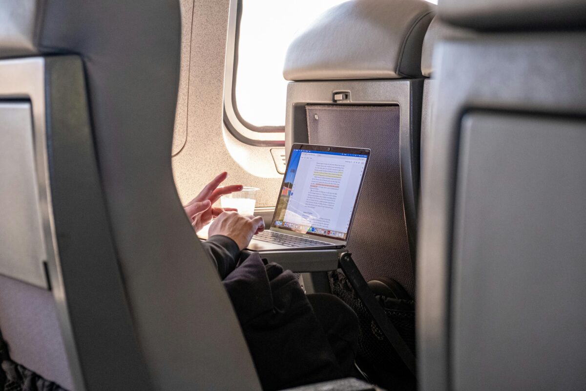 Traveling via airplane