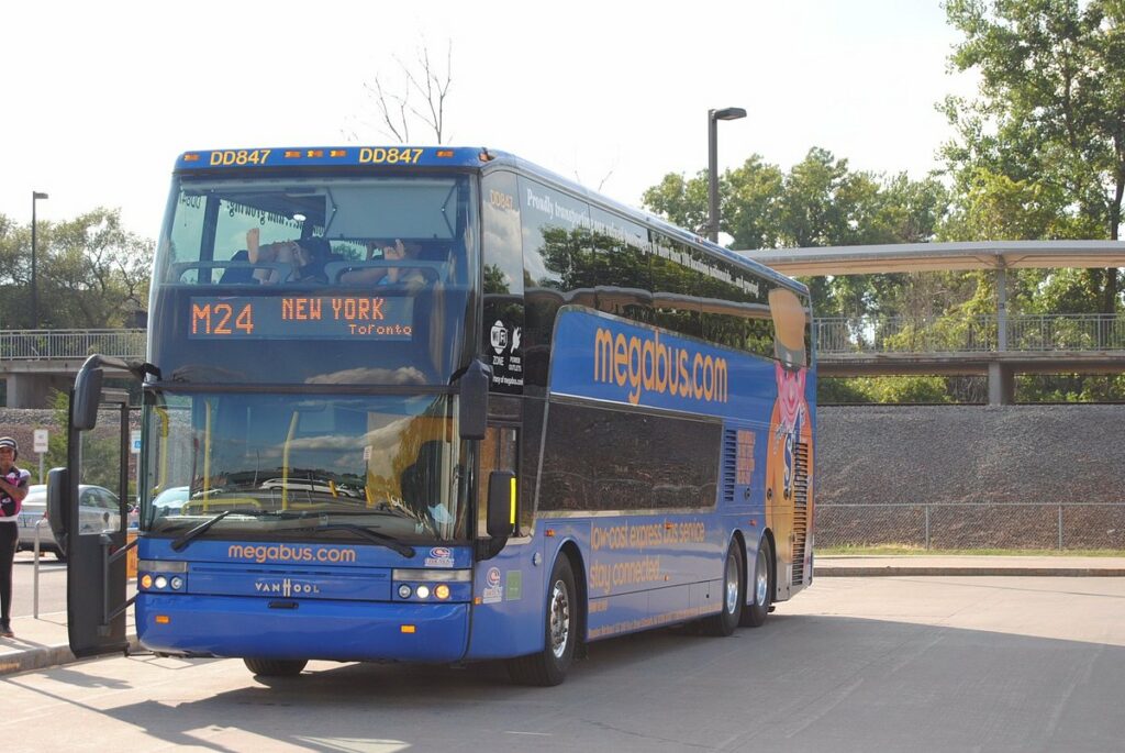 Megabus Tour Bus in New York